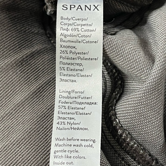 Spanx Women's Petite Ankle Leggings Gray/ Taupe Pull-On Stretch Size Small - Picture 8 of 10